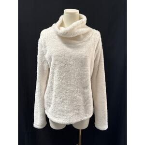 Women’s JoyLab Crème Comfy Faux Fur Turtleneck Sweater Sz L